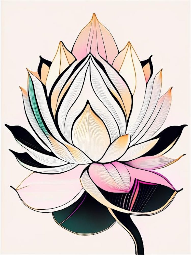 How to Draw a Lotus Flower Easy - YouTube