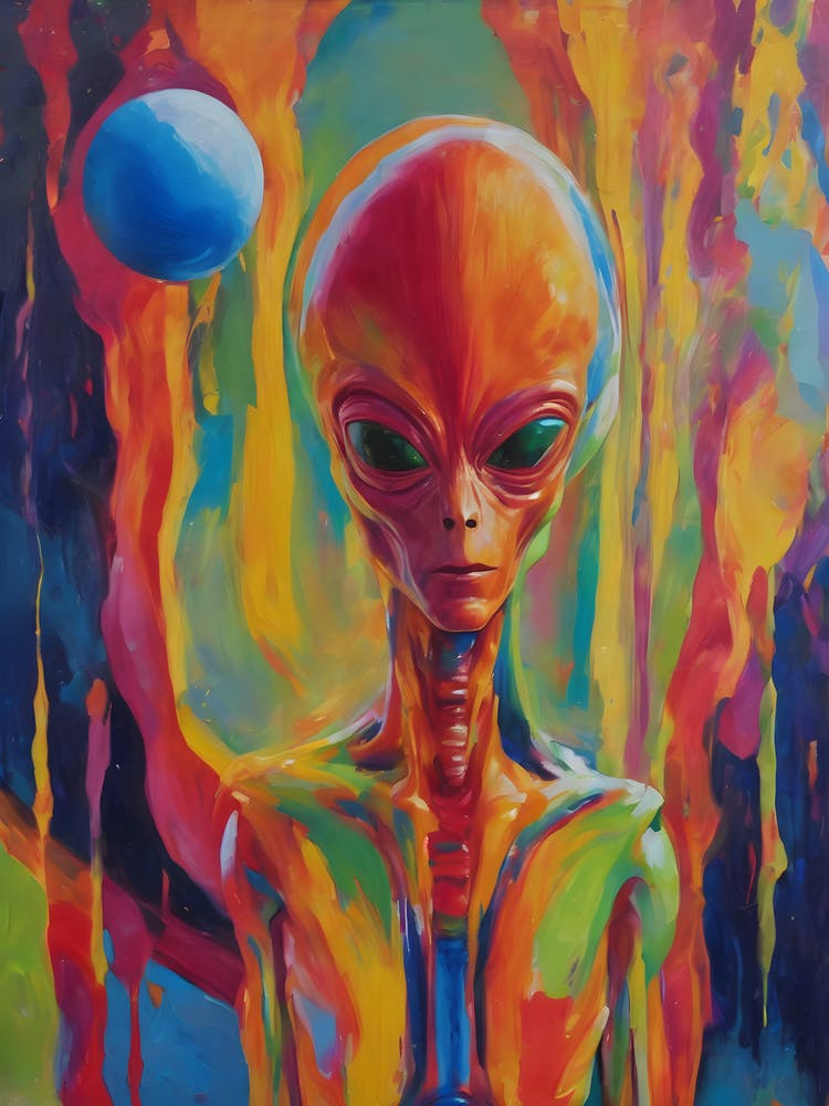 Alien top painting.