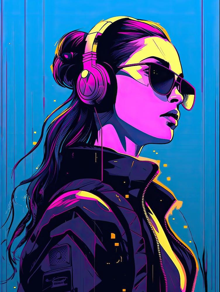 Girl with Headphone