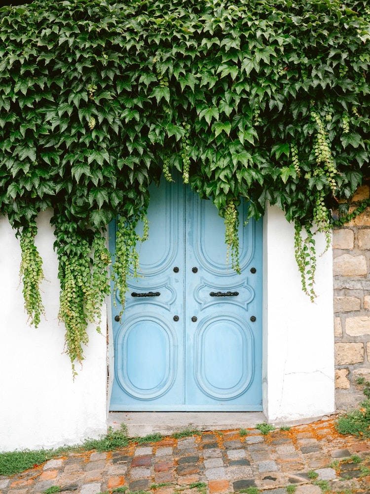 The Blue Door Of Montmartre Art Print by Raisa Zwart Photography - Fy