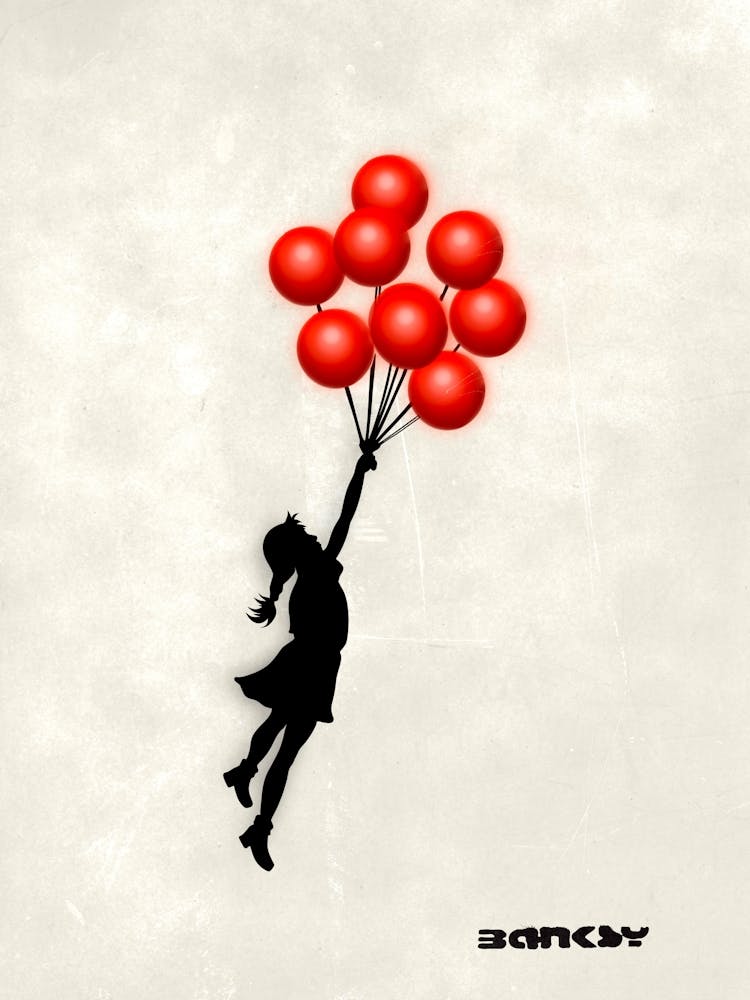 MEDICOM TOY - 当選品 Flying Balloons Girl Red バンクシー MEDICOM TOY - Sync. Flying Balloons Girl（Red Balloons w