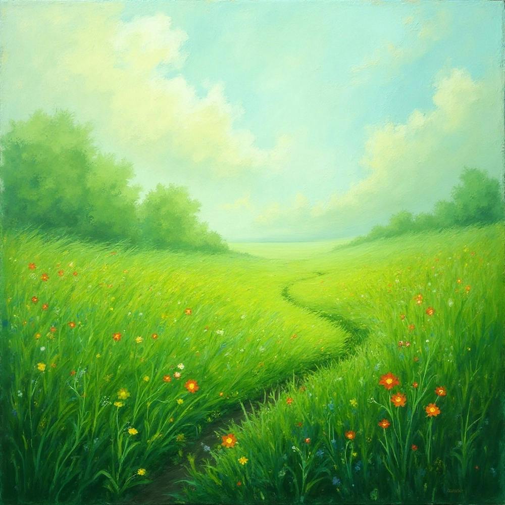 国内外の人気 Print Canvas Green Pretty by Fy - Collection Trephenah The 絵画