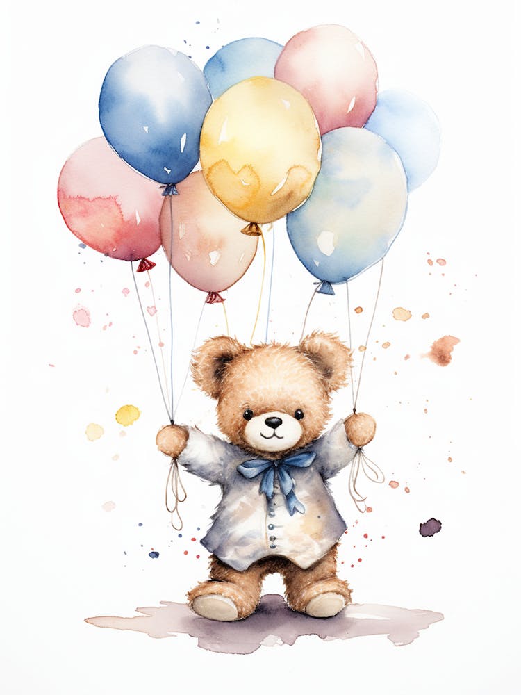 Teddy with balloon online