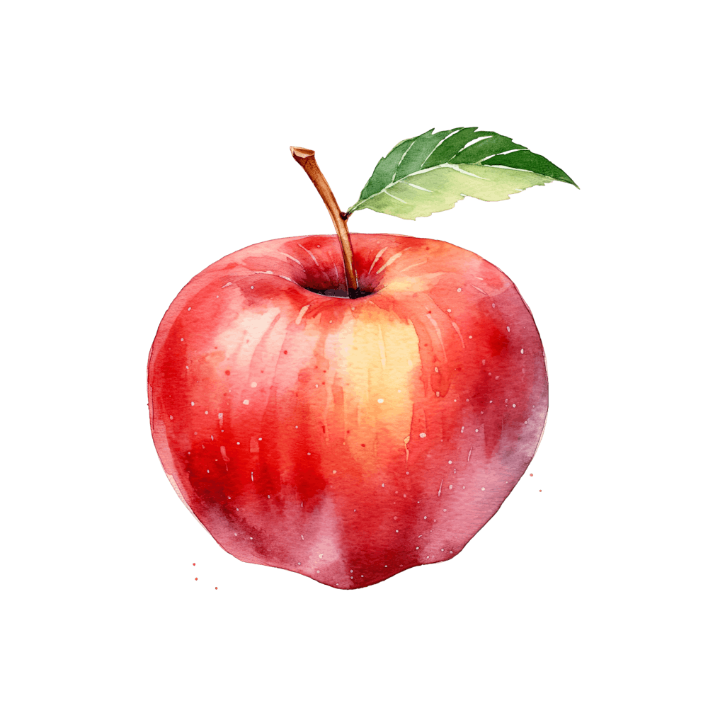 絵画 Apple flk042118 Watercolor Apple Art Print by BestArt - Fy