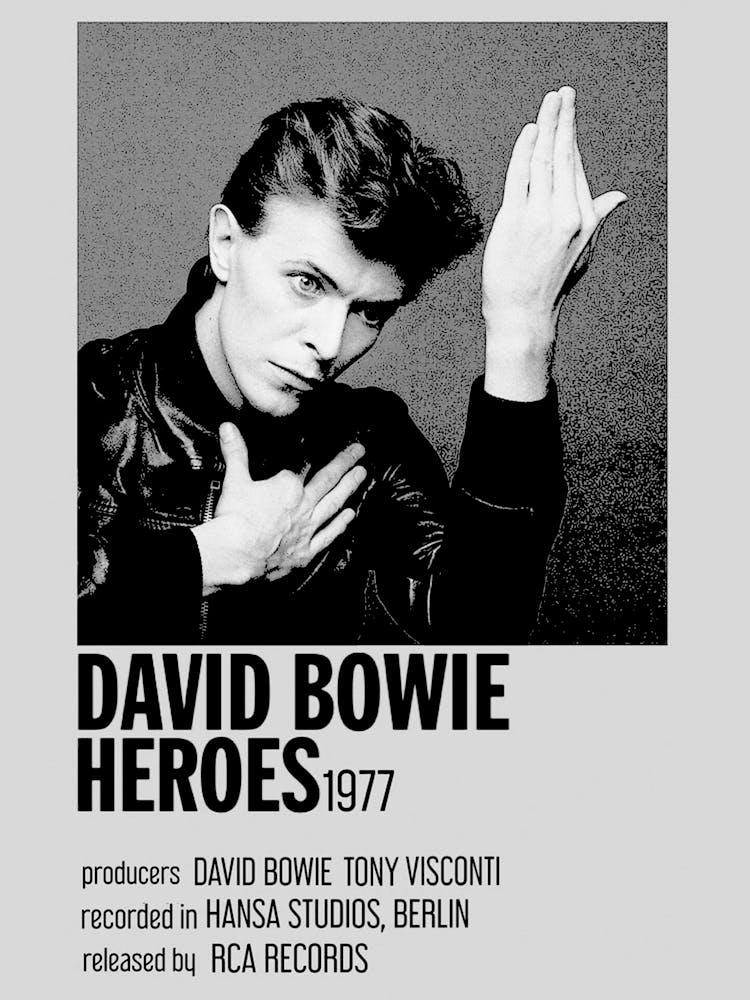 David Bowie Heroes 1 Art Print by music soul - Fy
