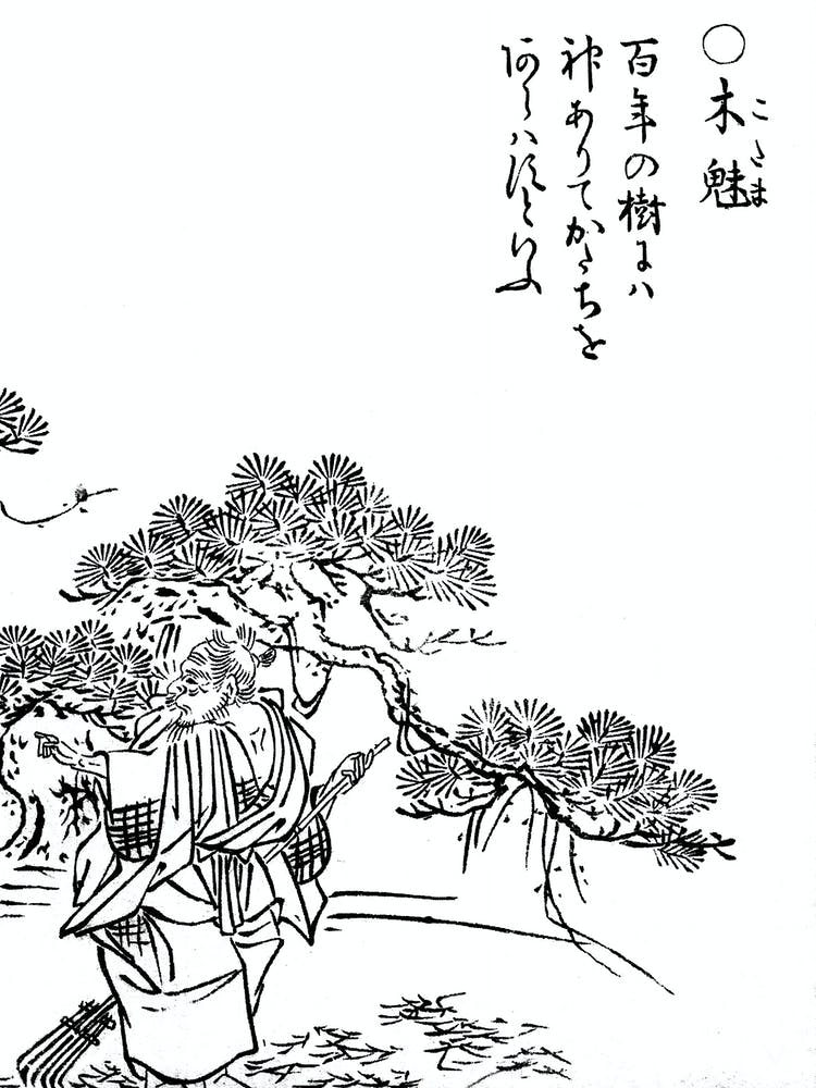 Toriyama Sekien Vintage Japanese Woodblock Print Yokai Ukiyo