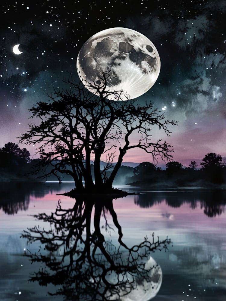 Full Moon 1 Art Print by Aise06 - Fy