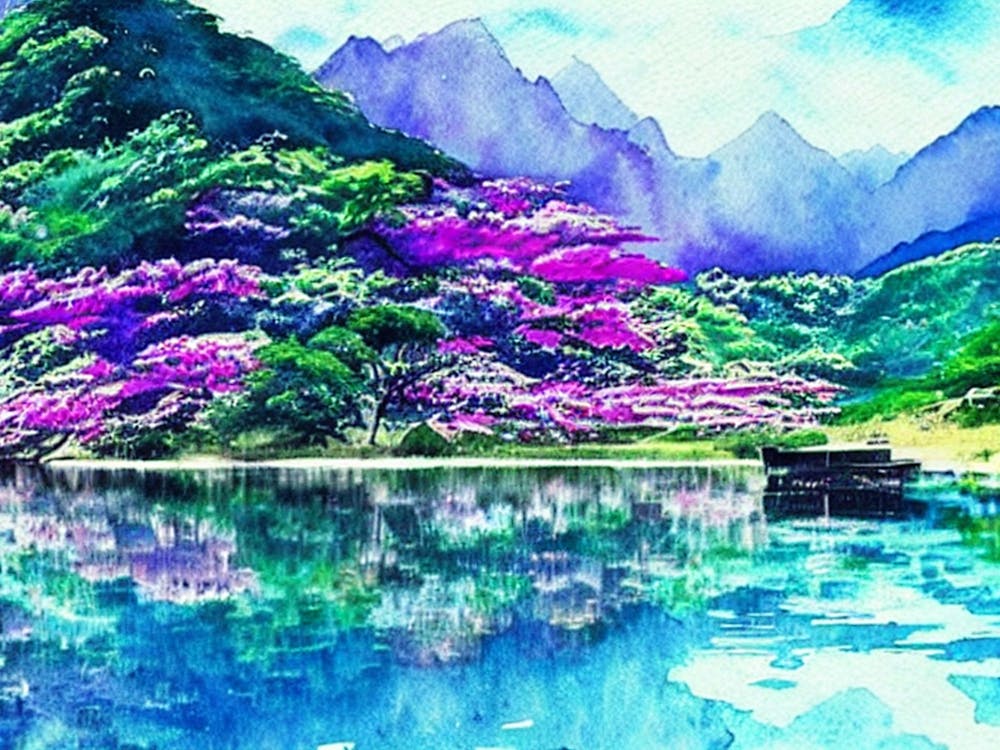 絵画 Mountain Serenity Mountain Serenity Art Print by Vinegraphic - Fy