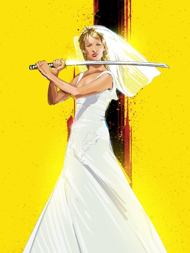 Kill Bill Bride Tarantino Art Print by Nikita Abakumov Fy