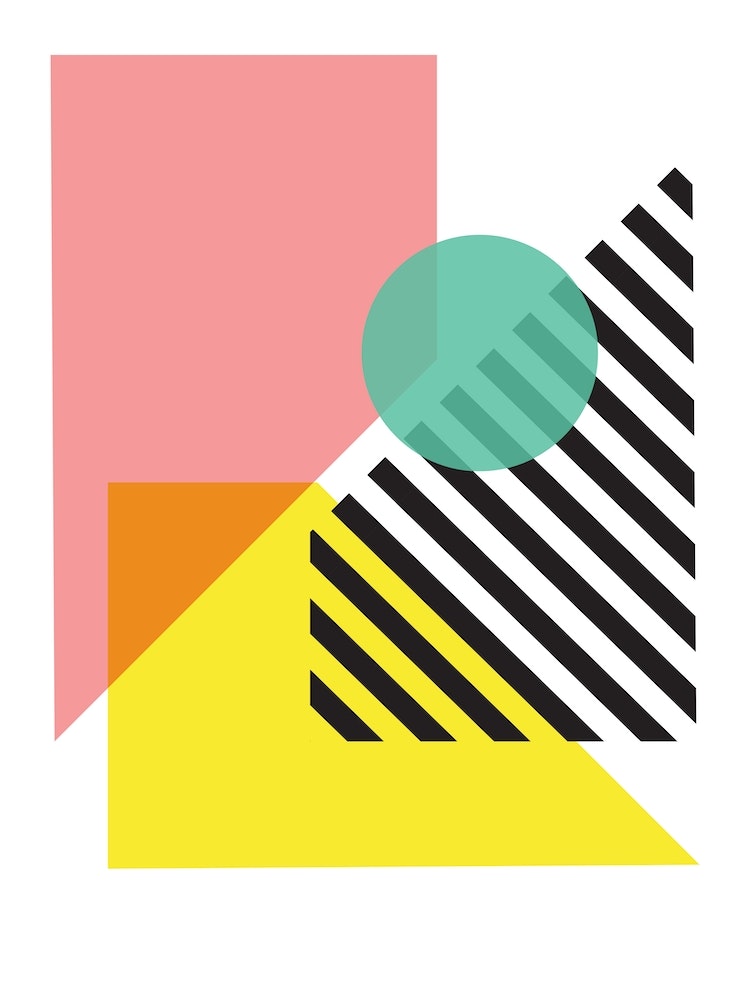 Throwing Shapes 3 Art Print by Kim Hubball Fy