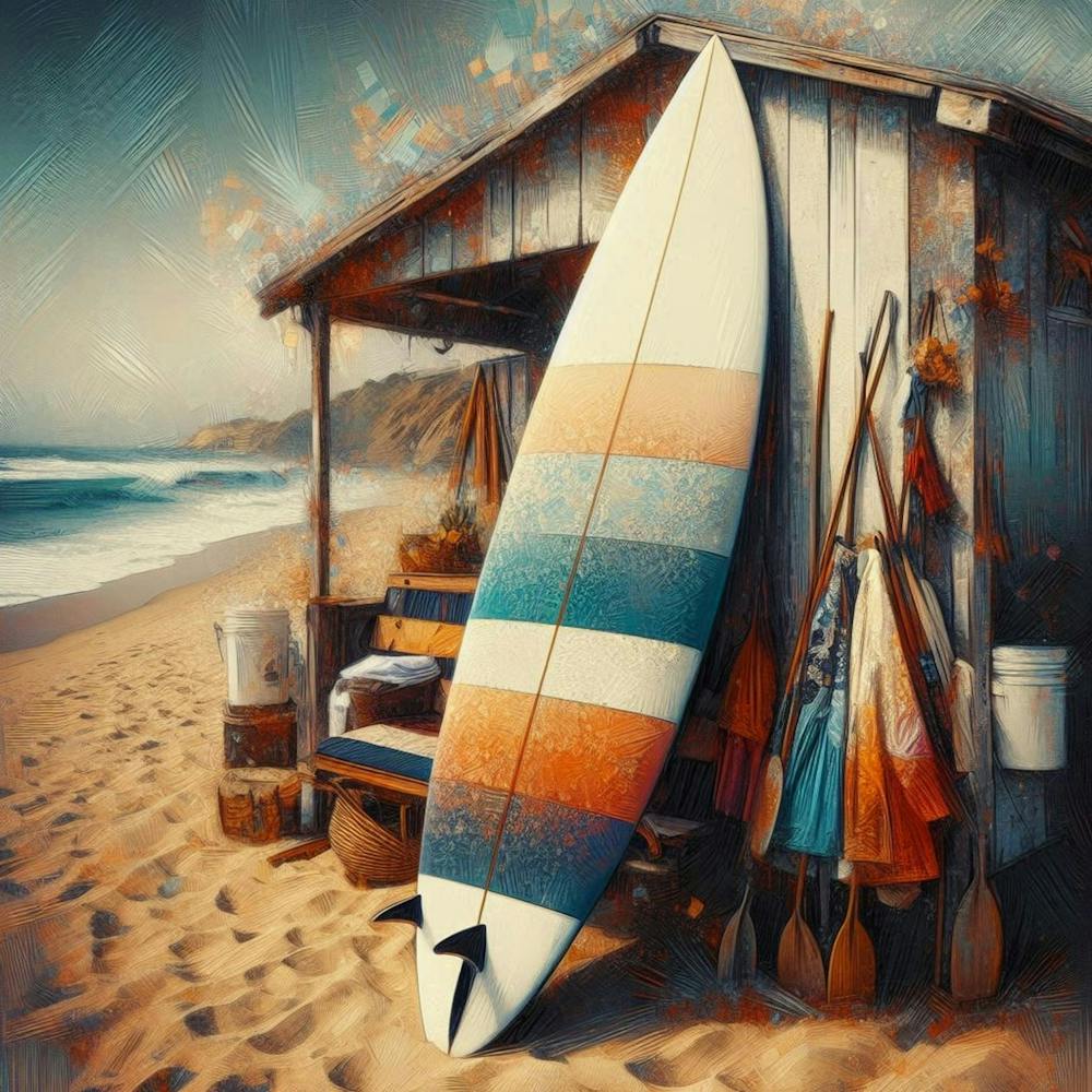 キャンバスアート Surfboard on the beach  (4枚) Surfboards On The Beach 4 Art Print by ArtMart - Fy