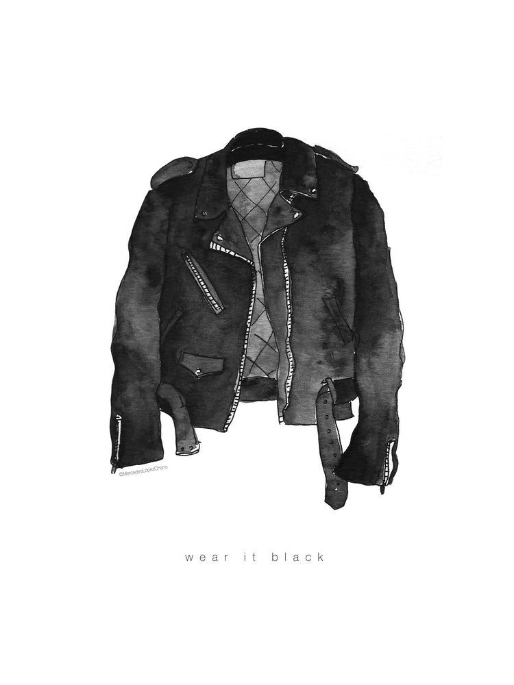 Leather Jacket Wall Art Print | Fast shipping | Fy