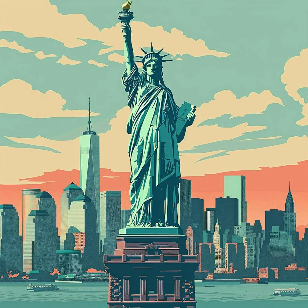 LADY LIBERTY」スティーブマックギー 3Dアート サイン有 美術品