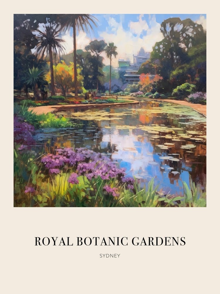 Royal Botanic Gardens Sydney Australia 4 Vintage Cezanne Inspired ...