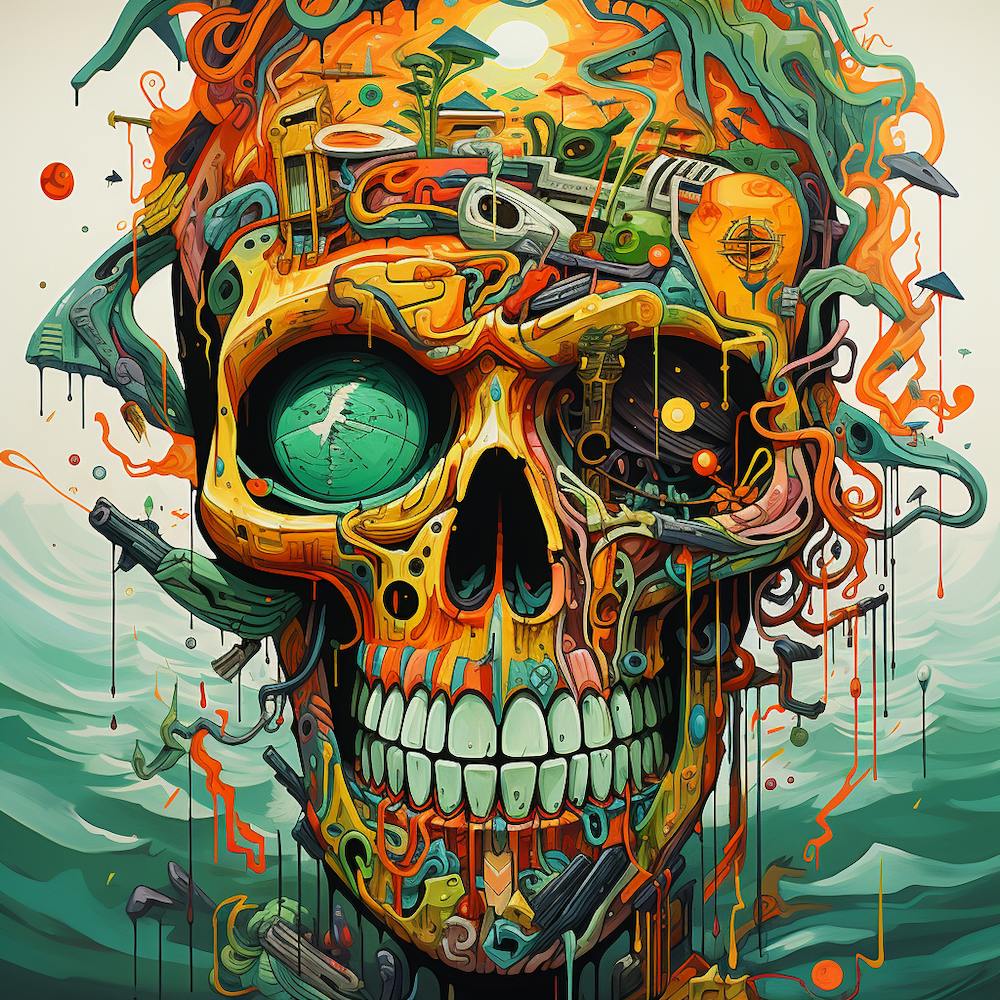 Skull Of The Ocean 1 Art Print by David Arts Fy