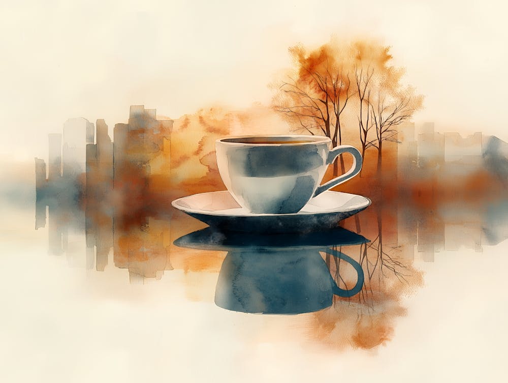 COFFEE STAND IN THE PAINTING by Ly on artnet
