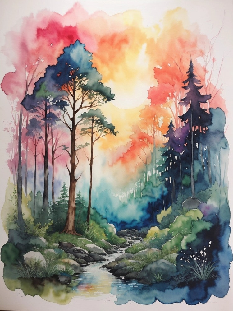 Watercolour Painting Set, Wonderful Forest