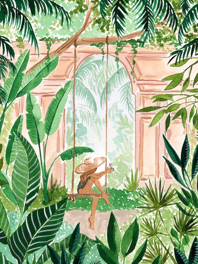 Jungle Swing Art Print by Sabina Fenn - Fy