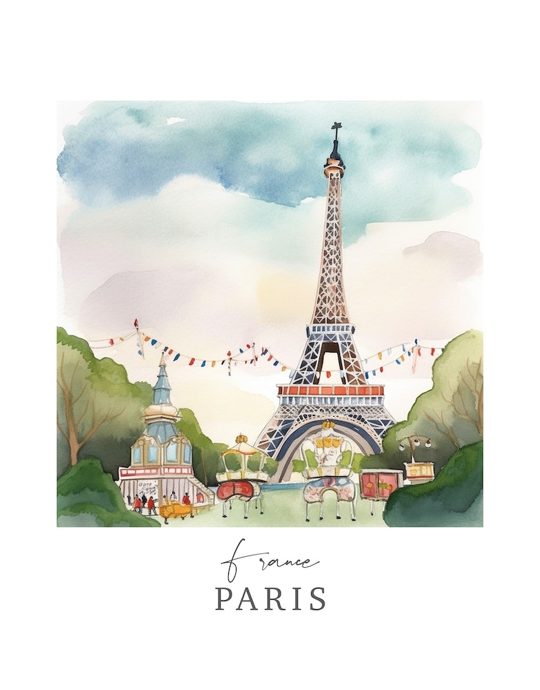 Watercolor Travel Journal – An Imaginary Trip to Paris