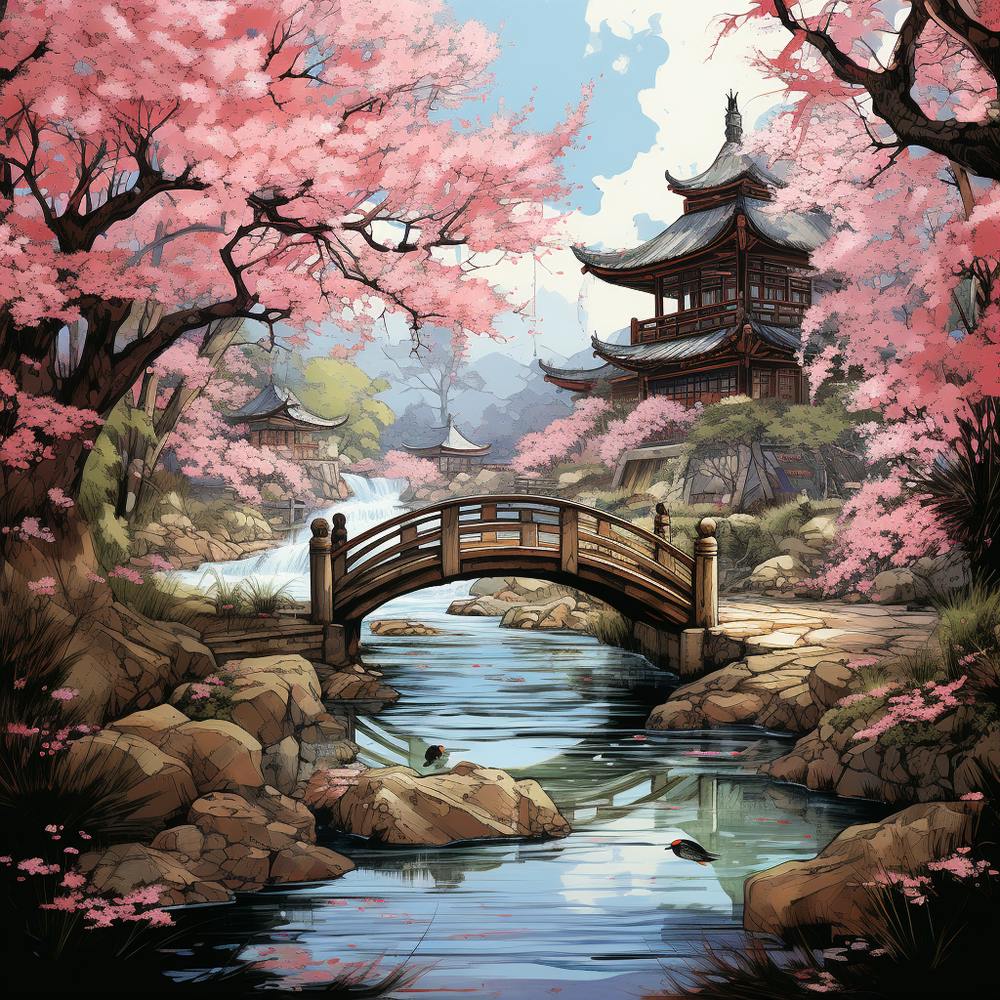 油絵 油彩  絵 絵画【Çherry blossom road】 601e970f8532e74333291b0a6653e5