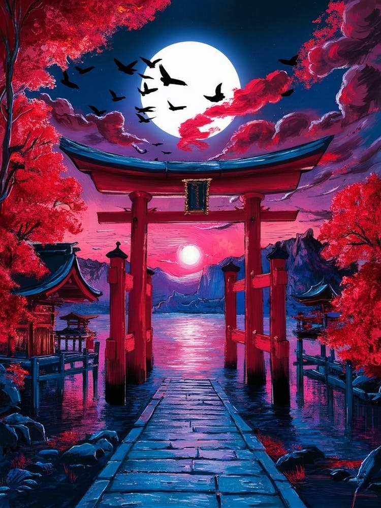 Japanese Torii Gate 1 Art Print by AnikArts - Fy