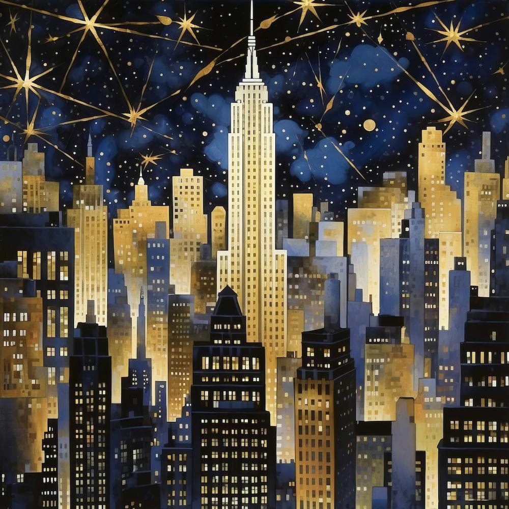 Art Deco New York City in the 1920s Art Print by Zodiachroma