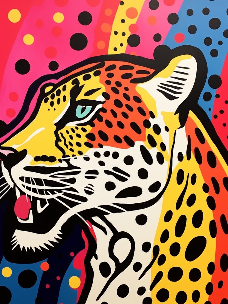 Leopard Pop Art Polka Dots Art Print by PopArt Pals - Fy Leopard Pop Art Polka Dots Art Print by PopArt Pals - Fy