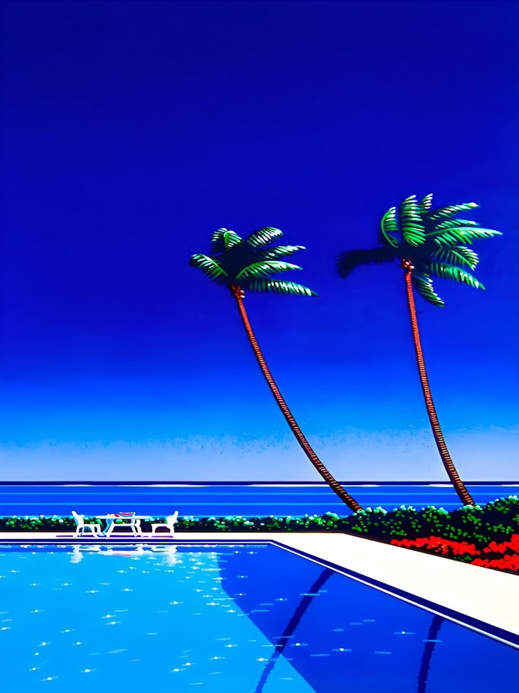 Hiroshi Nagai - Swimming Pool 1 Art Print by Analic - Fy