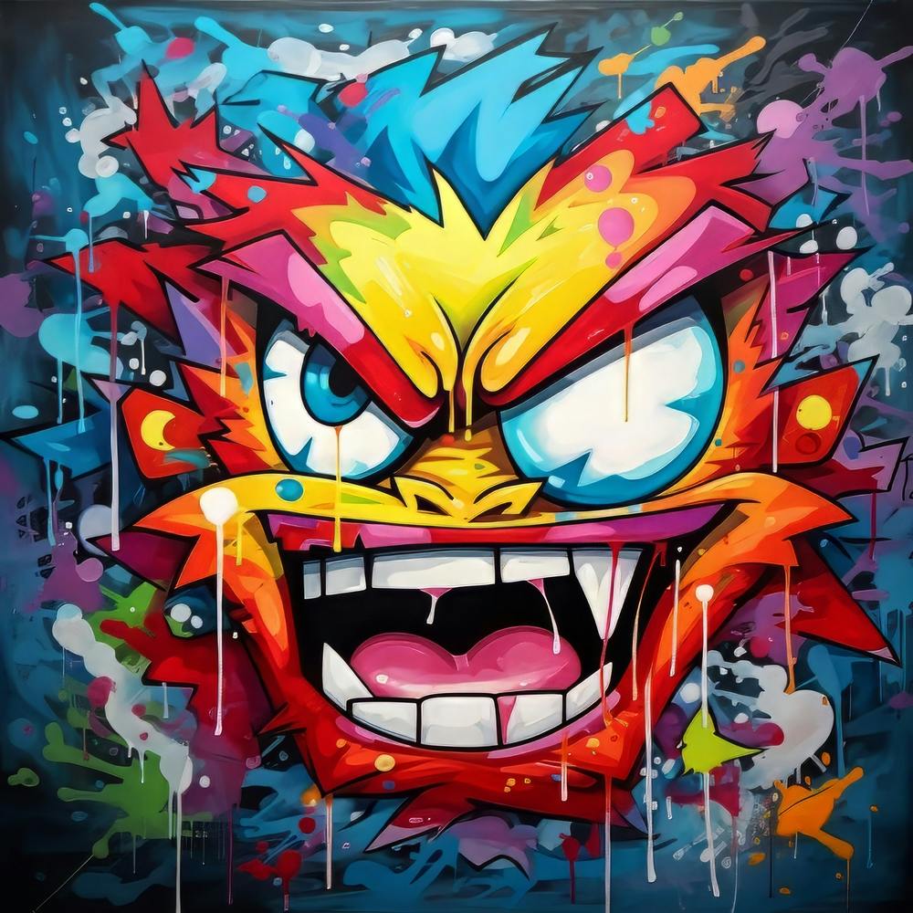 Graffiti Art 1 Art Print by artistai - Fy