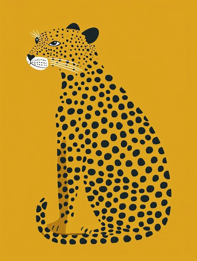 『 Yellow Leopard fam 』by Zuberi 60*60cm Yellow Leopard fam 』by Zuberi 60*60cm（Shop Upholstery