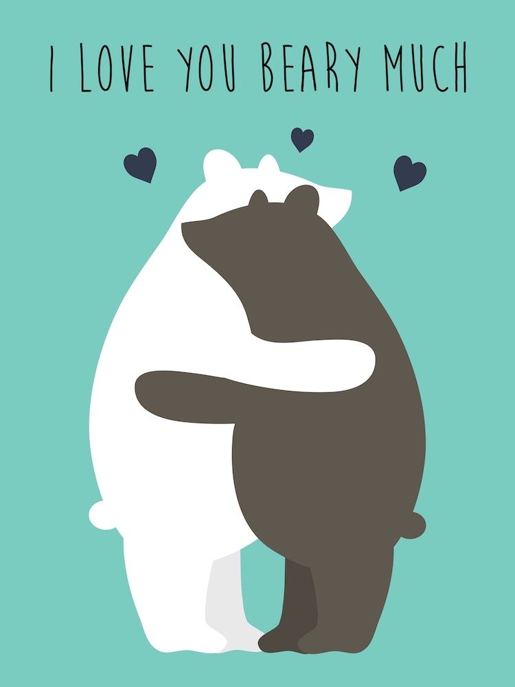 I Love You Beary Much Art Print | Fast shipping | Fy