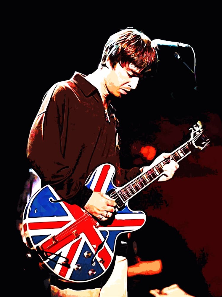 oasis & Noel Gallagher ポスター 4枚セット rockstar Noel Gallagher oasis music band 11 Canvas Print by