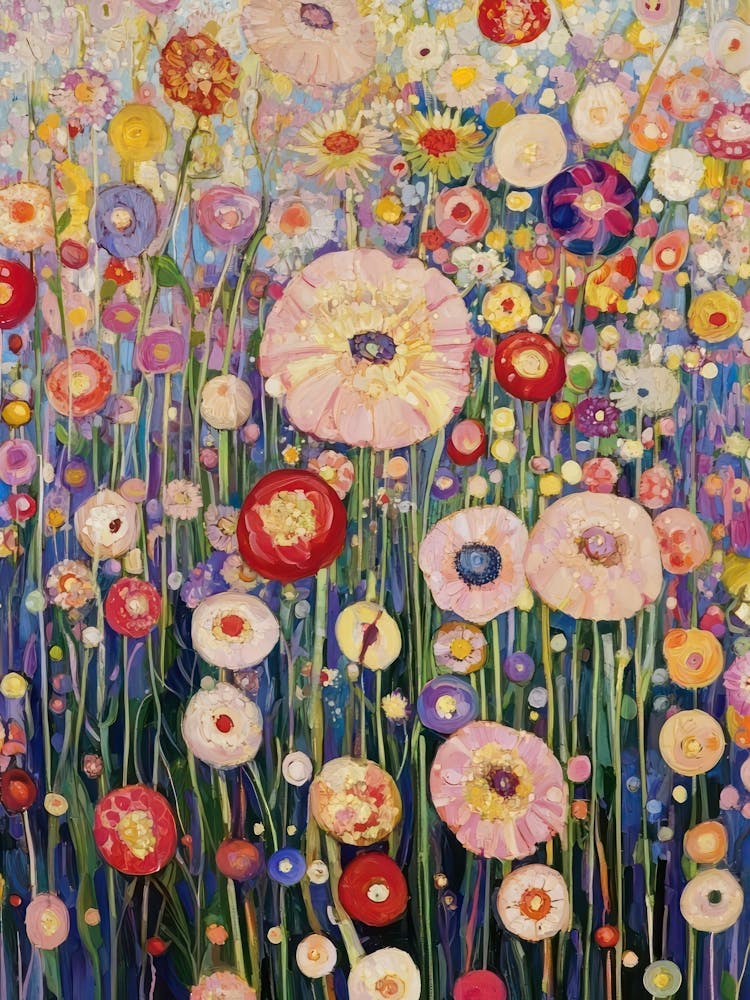 Gustav Klimt Print Flower Garden Poster Klimt Exhibition