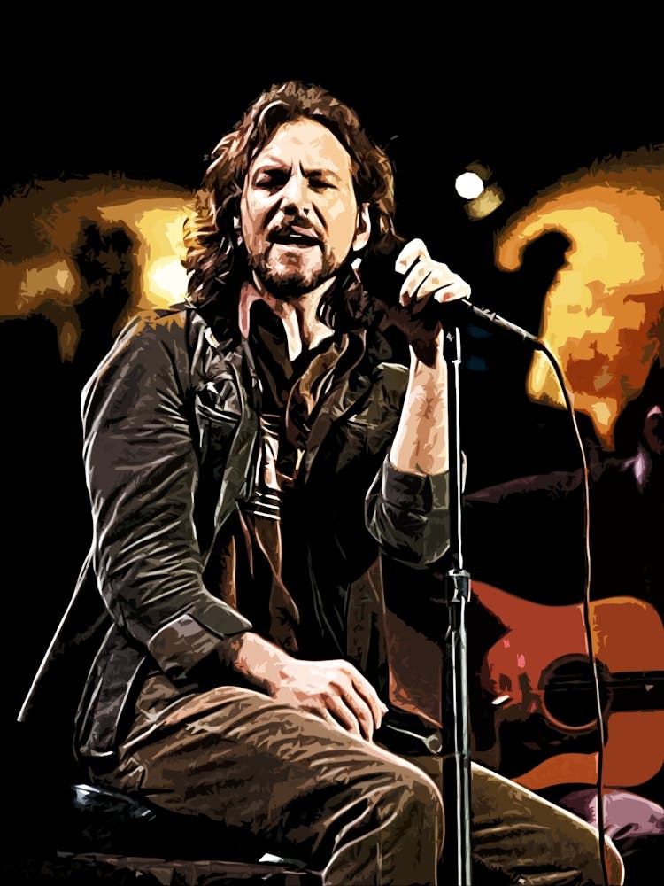 Eddie Vedder Lead pearl jam music band 4 Art Print by music