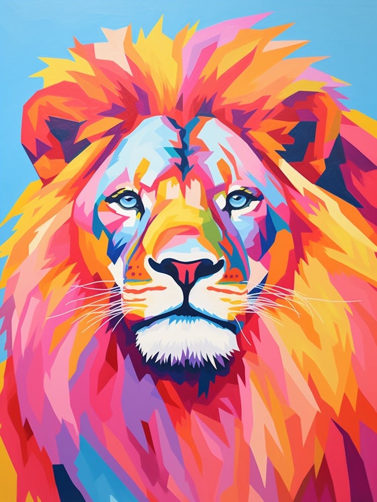 Lion pop art online