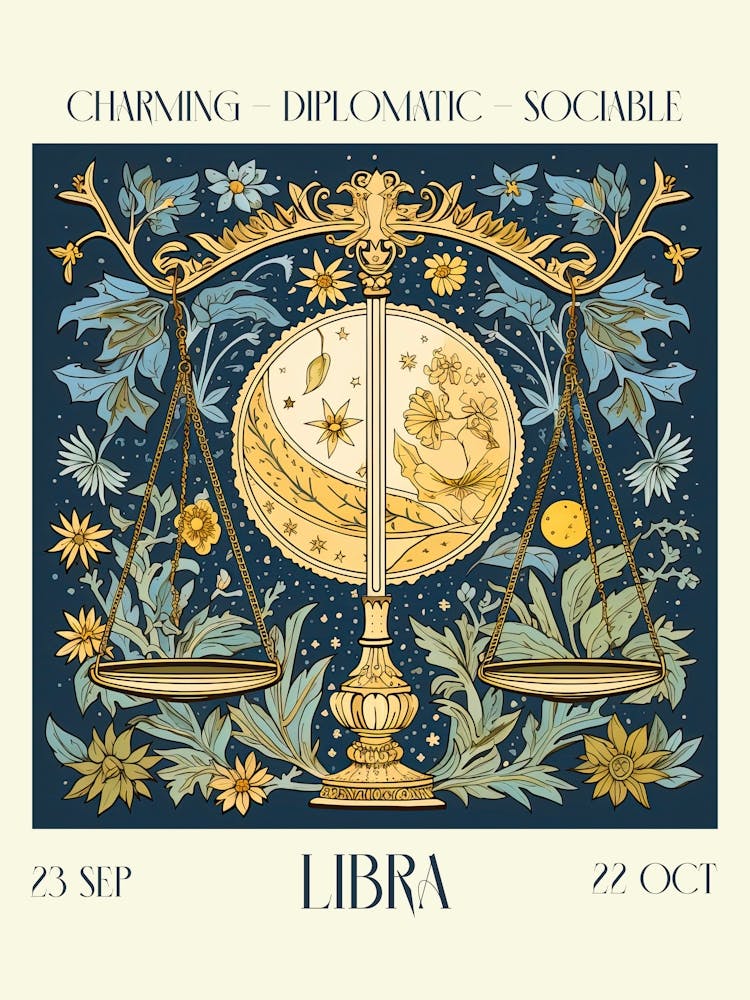 洋楽 Libra / Phoenix (Various Artists, 2CD) Libra William Morris Zodiac Astral Sign Art Print by Mambo - Fy