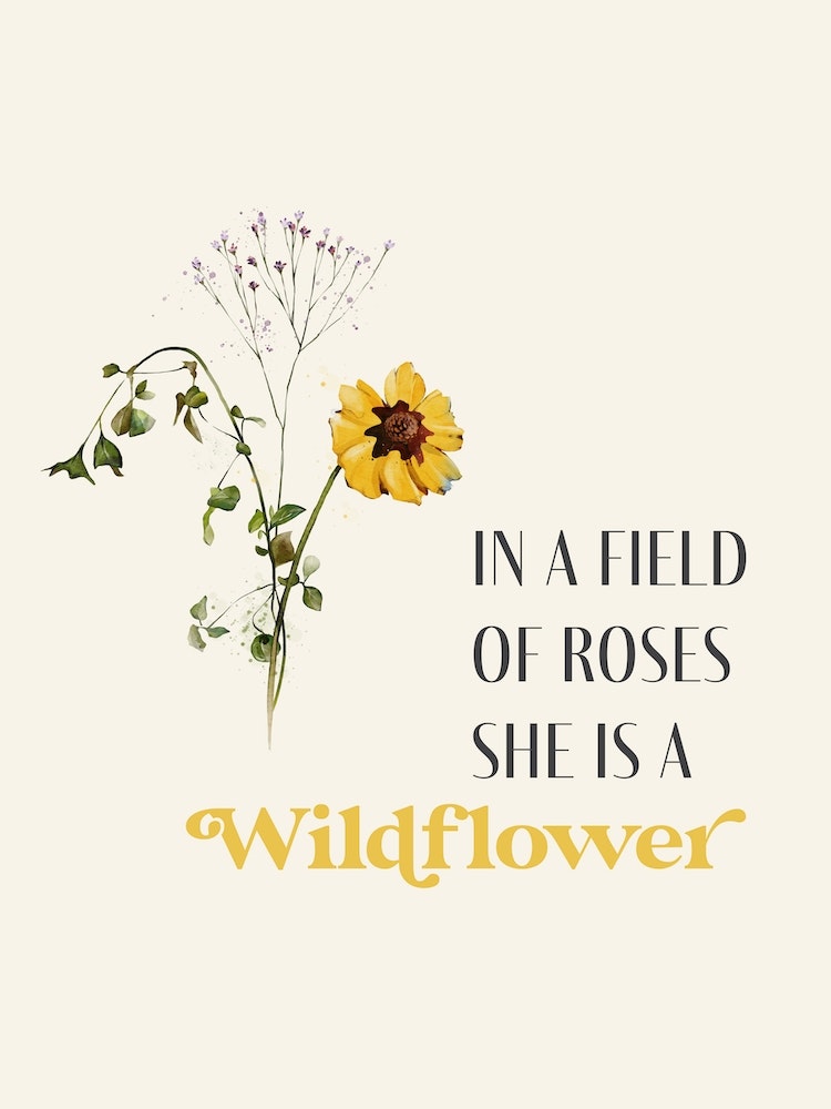 She is a Wildflower Art Print
