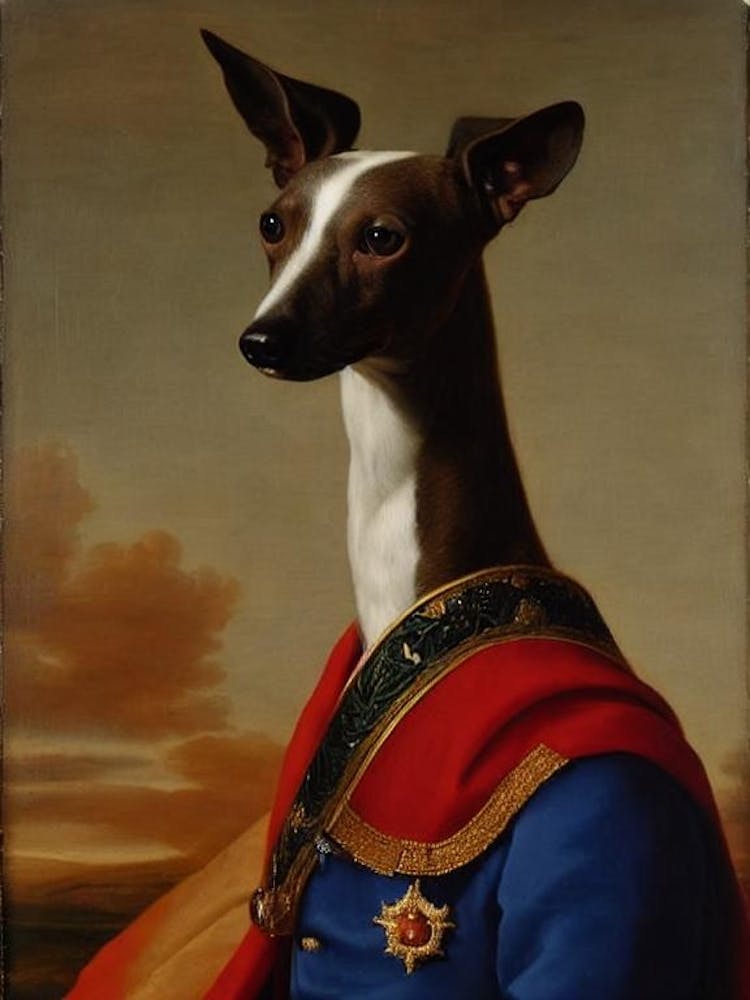 Italian hot sale greyhound painting