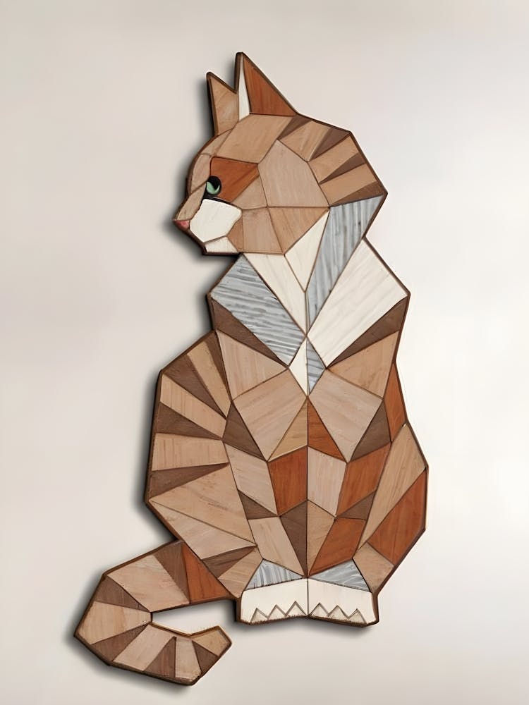 置物 GEOMETRIC CAT-LIMITED EDITION Geometric Cat - 1000 Piece Jigsaw Puzzle by Yazz | Puzzle