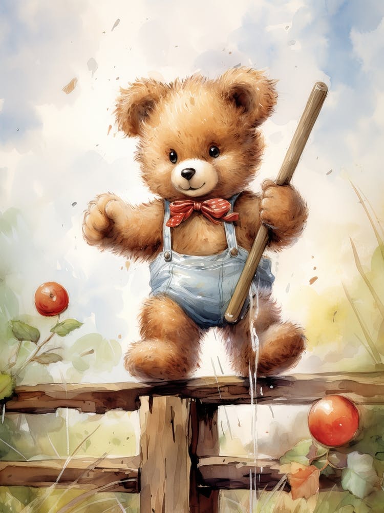 Paintings of store teddy bears