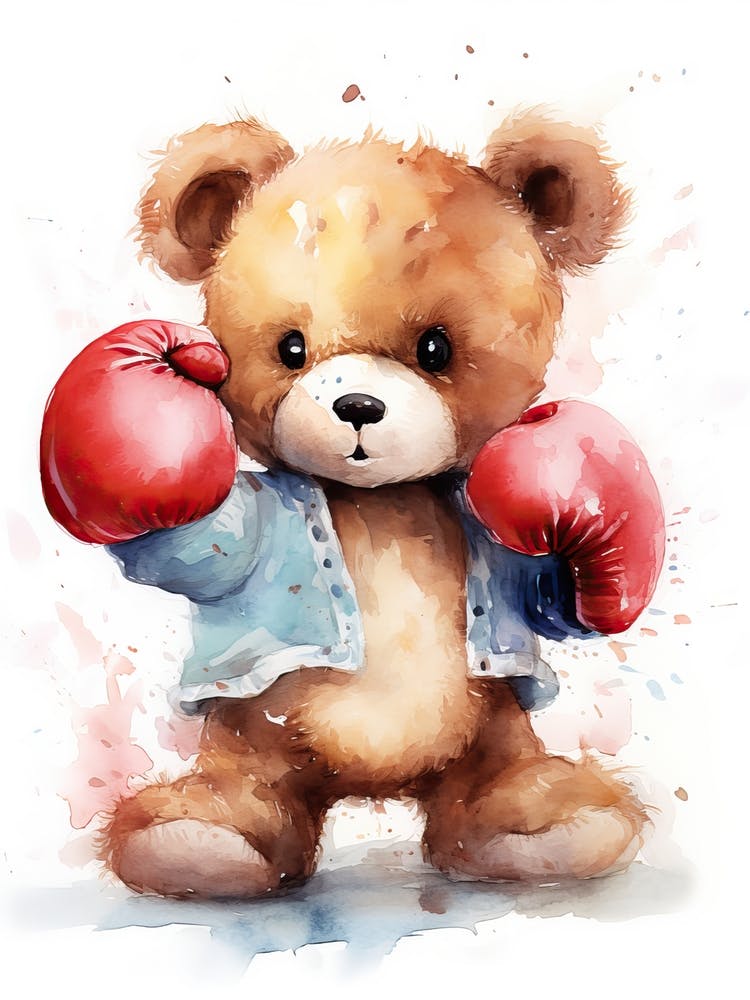 Teddy bear shop with boxing gloves