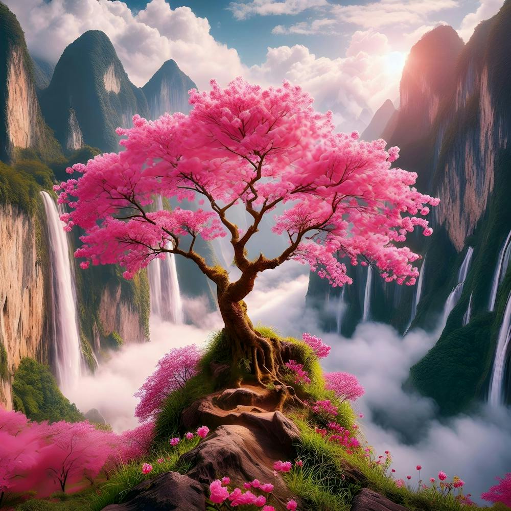 Chinese Cherry Blossom Tree 1 Art Print by Smart Gallery - Fy