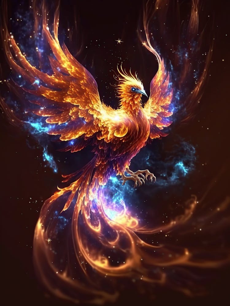 LOKZ PHOENIX 原画　一点もの　unique Phoenix 20 Canvas Print by Liberta - Fy