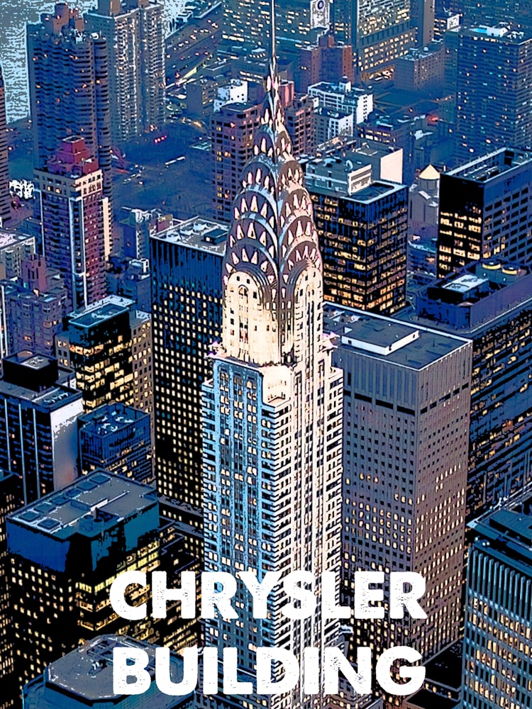 Chrysler Building, Wall by Fy York, Print, PrintDeco Landmark, Art Print, - Art, Wall Print Poster, New
