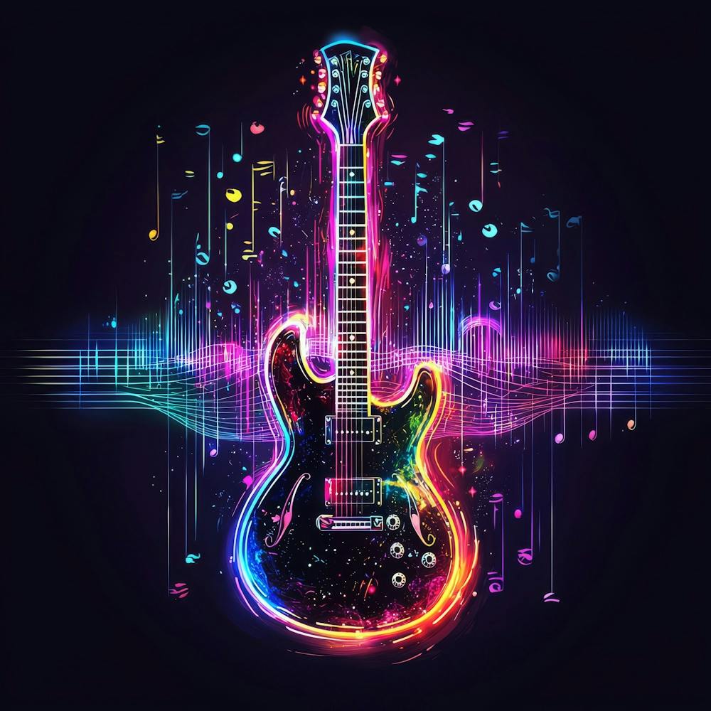 アート・デザイン・音楽 The electric guitar collection Lightahead Electronic Guitar with Amazing Sounds, 26 inch