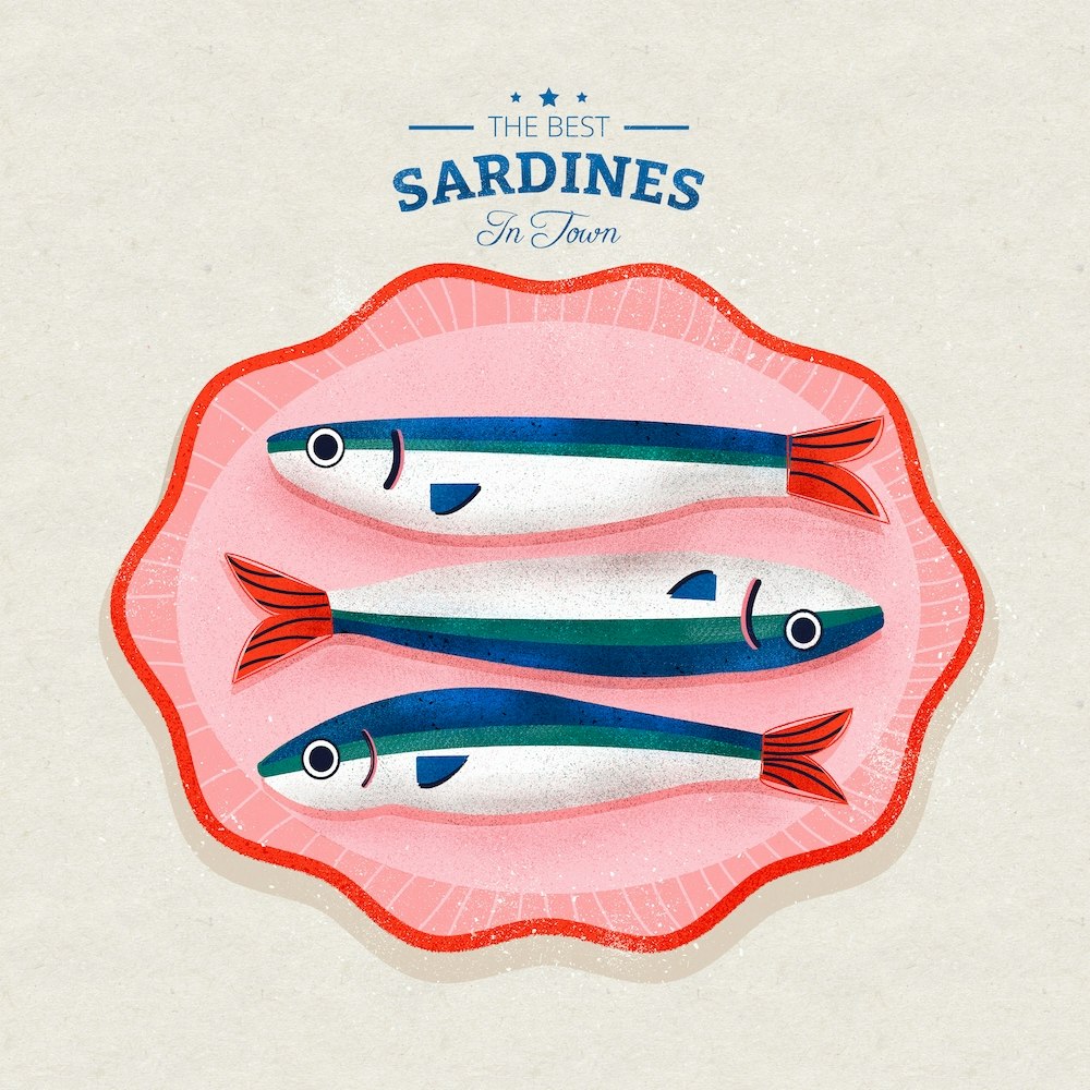 Sardines Art Print by showmemars Fy