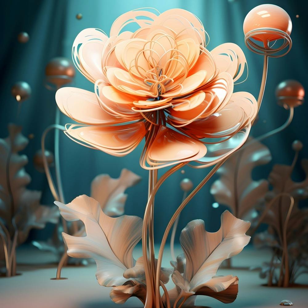 Flower 3d Canvas Print by Nissa-da VINCI - Fy Flower 3d Canvas Print by Nissa-da VINCI - Fy