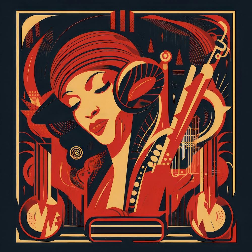 99social: 1920's/art deco style poster for our annual mid