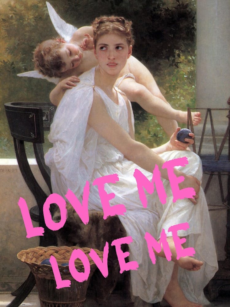 美品 LOVE ME キャンバスアート プリント Love Me Love Me Canvas Print by Mokaky - Fy