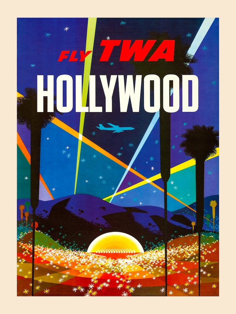 Twa Travel Poster For Los Angeles Jet By David Klein Art Print By Fy Classic Art Prints And